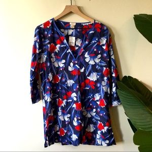 J. Crew floral tunic